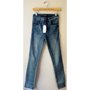 Universal Standard Seine High Rise Skinny Jeans 32 Inch - Distressed Blue NWT 2